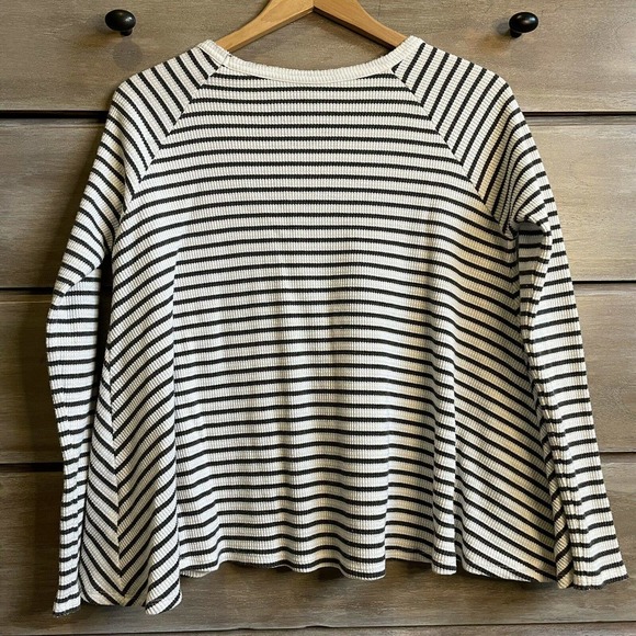 Free People We The Free Rockabilly Raglan Thermal Striped Long Sleeve Shirt - Picture 4 of 6